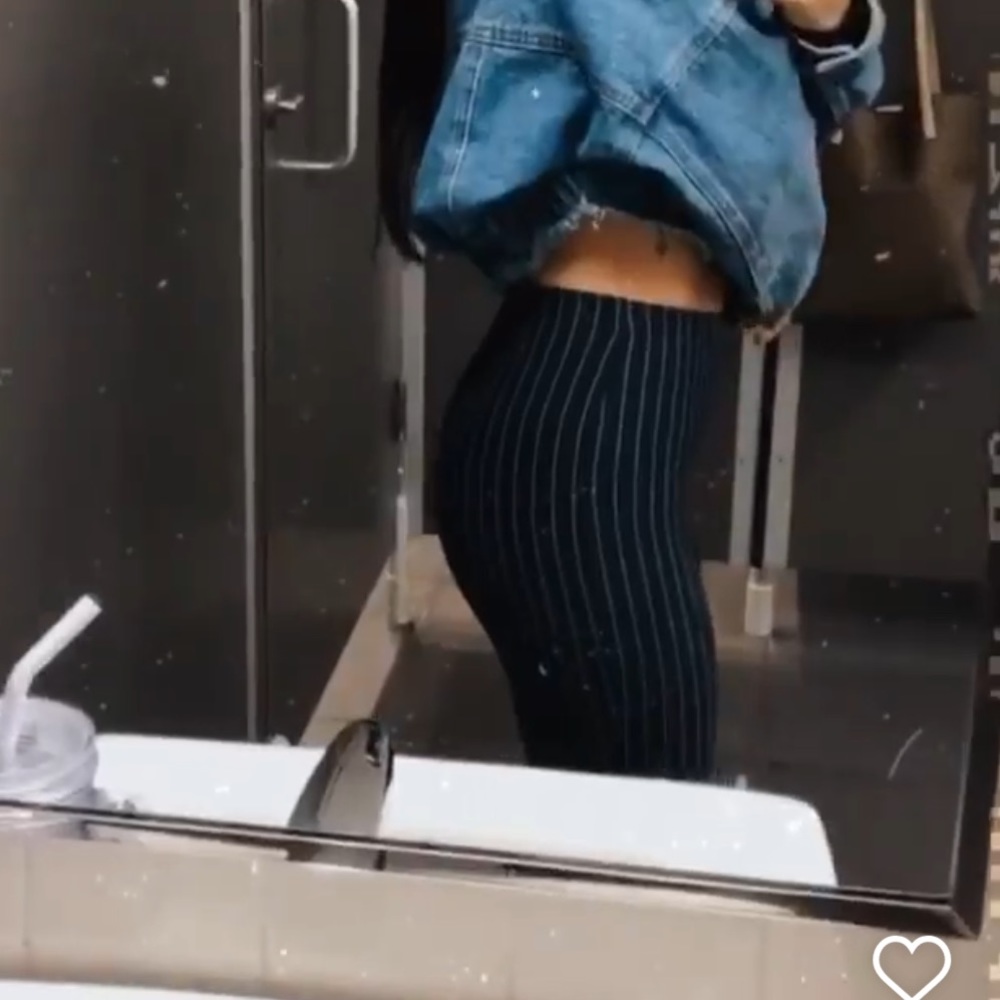 Forever 21 dark blue stripped leggings - Picture 9 of 9